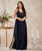 Embroidered Strappy Blue Maxi
