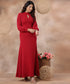 Long Sleeve High Neck Maxi Dress