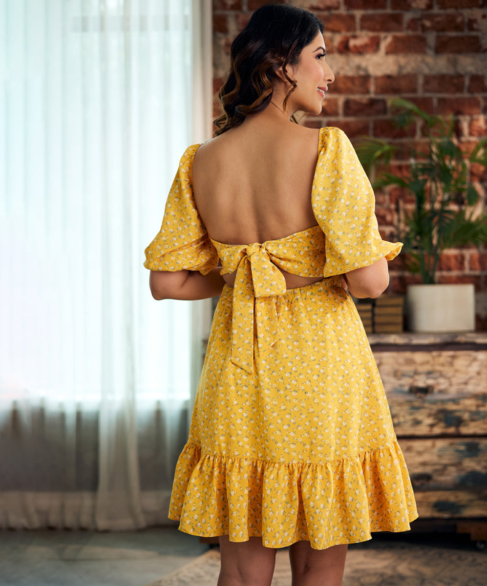 Illusion Neckline Half Sleeve Chiffon Dress Dusty Sage