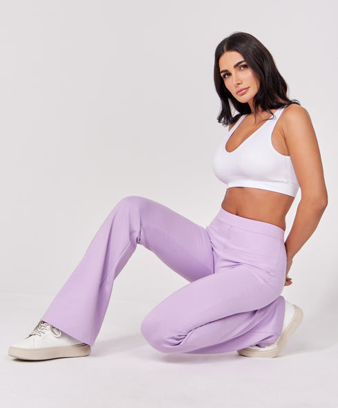Ponte Flared Light Purple Pant