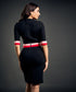 Waist Band Contrast Ponte bodycon dress