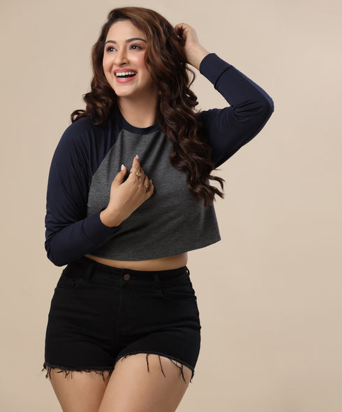 Two Tone Raglan Long Sleeve T-Shirt