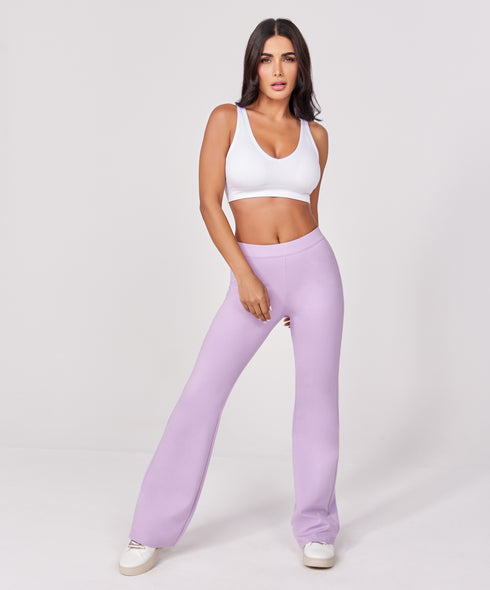 Ponte Flared Light Purple Pant