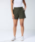 Khaki Pleated Short