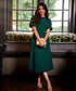 Midi Shift Green Dress