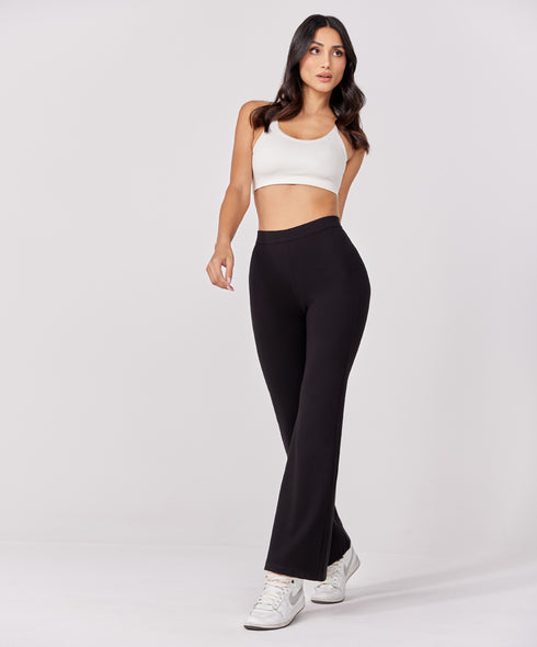 Ponte Flared Black Pant
