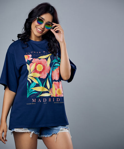 Floral Market Printed Oversized Tshirt
