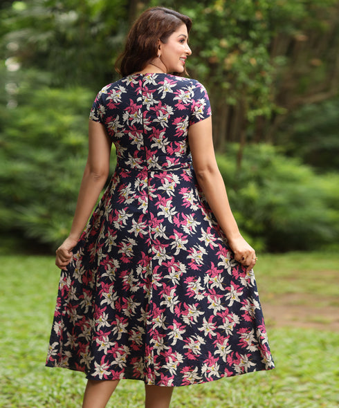 Front Peek-A-Boo Cotton Dress