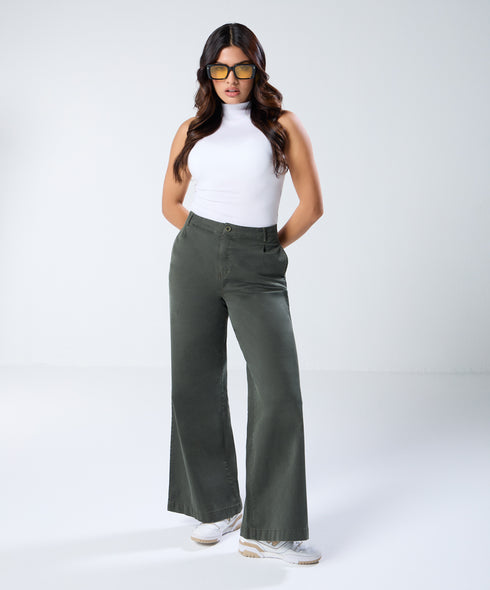 Khaki Twill Pant (Long length)