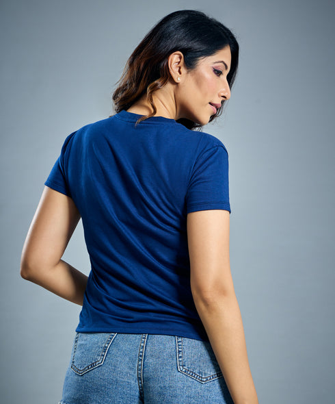 Basic Crew Neck Navy Tshirt