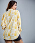 Oversized Chiffon Yellow Printed Shirt