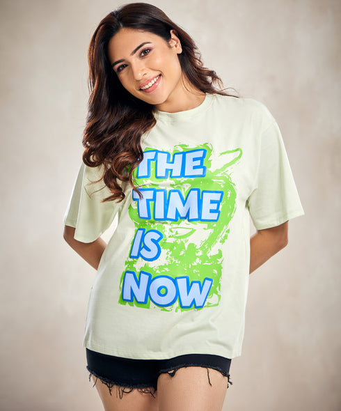 The Time Is Now Printed Tshirt