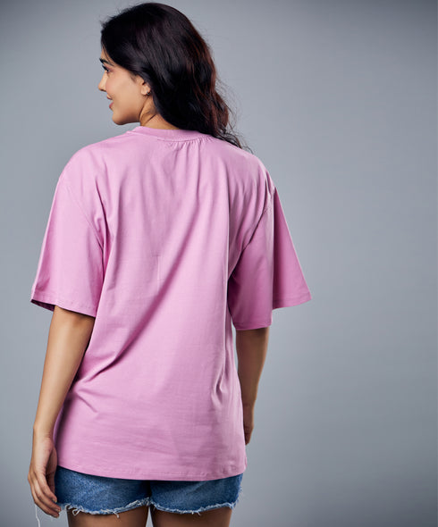 Electric Owl Printed Oversized Tshirt