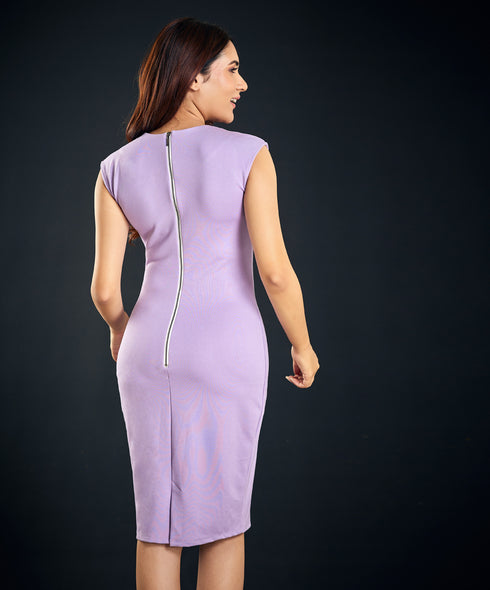 Lavender Ponte Bodycon Dress