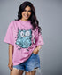 Electric Owl Printed Oversized Tshirt