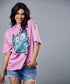 Electric Owl Printed Oversized Tshirt