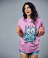 Electric Owl Printed Oversized Tshirt