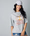 Stay Groovy Oversize Gray Marl Tshirt