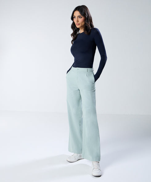 Mint Green Twill Pant (Long length)