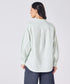 Mandarin Collar Cotton Oversized Shirt- Pastel Green