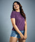Basic Crew Neck Purple Tshirt