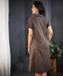 Vneck Loose Fitted Linen Dress