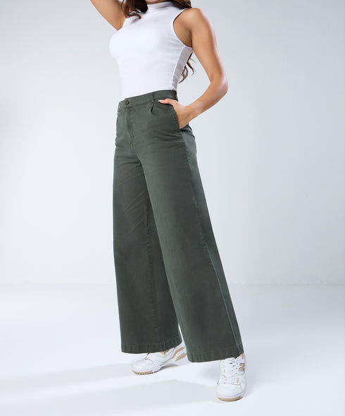 Khaki Twill Pant (Long length)