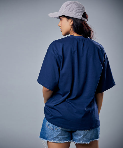 Navy Blue Oversized Tshirt