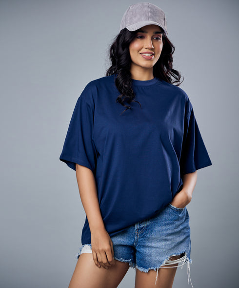 Navy Blue Oversized Tshirt