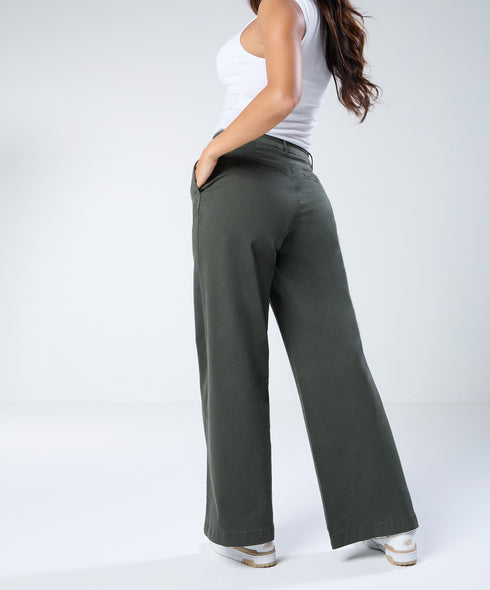 Khaki Pleated Pant (Short length)