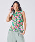 Sleeveless Printed Shirt Top