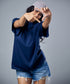 Navy Blue Oversized Tshirt