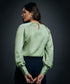 Long Sleeve Round Neck Top-Light Green