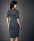 Half Sleeve Panel Bodycon Grey Dress