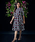 Sleeve Gathered Detailed Printed Dress