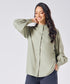 Mandarin Collar Cotton Oversized Shirt- Light Grey