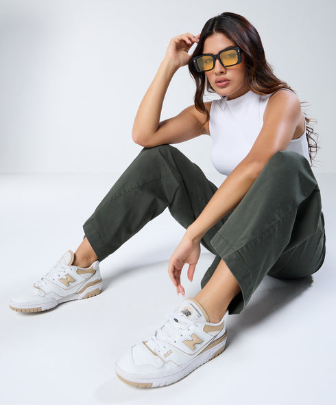 Khaki Pleated Pant (Short length)