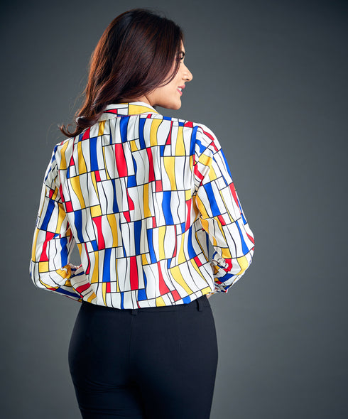 Printed Formal Long Sleeve Shirt