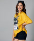 Oversize Mustard Bad Attitude Tshirt