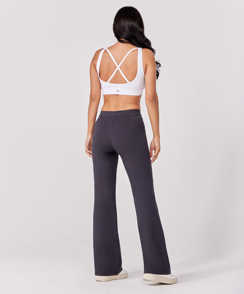 Ponte Flared Dark Grey Pant