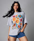 Oversize Grey Marl Floral Tshirt