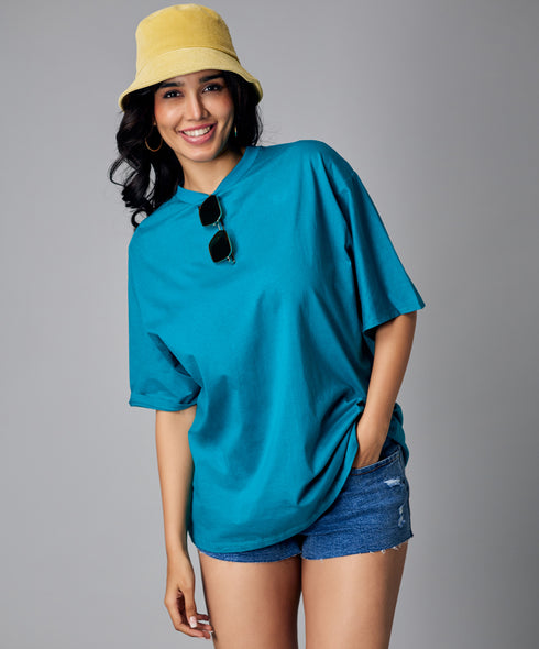 Oversize Peacock Blue Tshirt