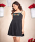 Embroidered Black Dress