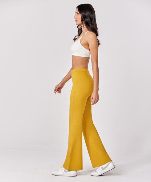 Ponte Flared Yellow Pant