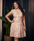 Princess Line Printed White Shirt Dress