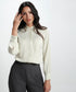 Collar Bead Detailed Chiffon Shirt