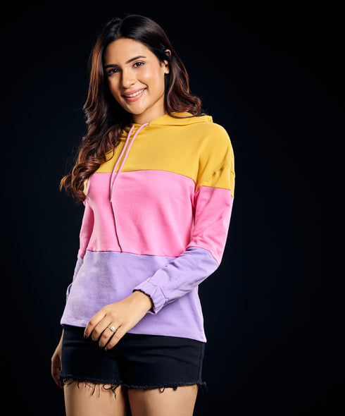 Long Sleeve Three Panel Hoodie