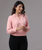 Neck Twisted Long Sleeve Pink Top