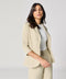 Curved Label Collared Classic Jacket- Beige