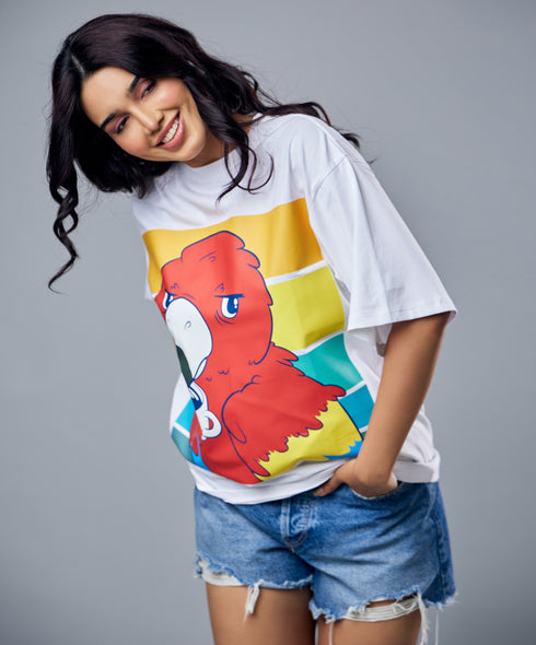 Coffee Drinking Rico Oversized Tshirt